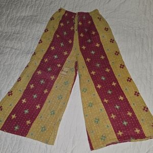 Kantha Wide-Leg Pants